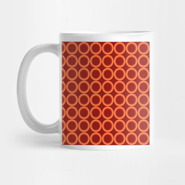 orange minimalist geometrical retro pattern by pauloneill-art